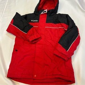 Columbia Boys Jacket Coat Red Black Youth Size 10/12 NWOT